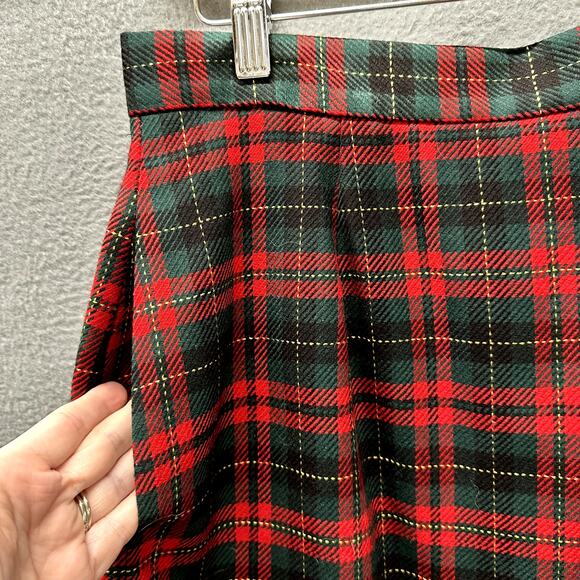 Vintage Talbots Skirt Womens 10 (29x22 ACTUAL) Wool Tartan Plaid Knee Length USA - Picture 7 of 9